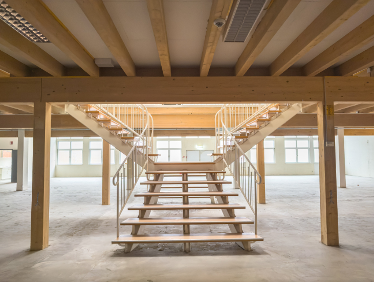 Ausstellungsfläche Treppe